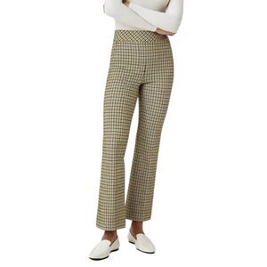 SPANX Houndstooth Kick Flare Pants Bootcut Plaid Check Mid Rise Stretch Size L
